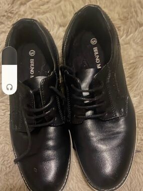 Bruno Marc Kids Black Lace-Up Dress Oxfords